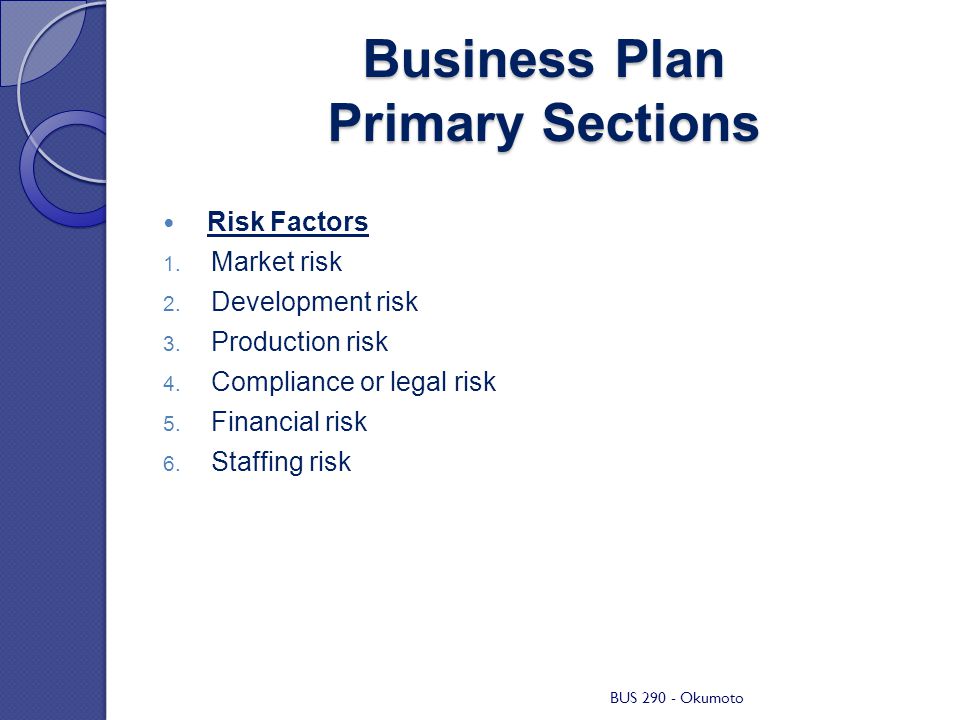 risk factors of business plan risk factors of business plan